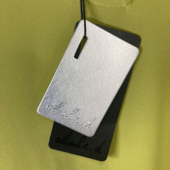 Alisha.d S Apple Green Tunic Top ADT-05A Art To Wear Travel Lagenlook Coastal - Picture 4 of 8